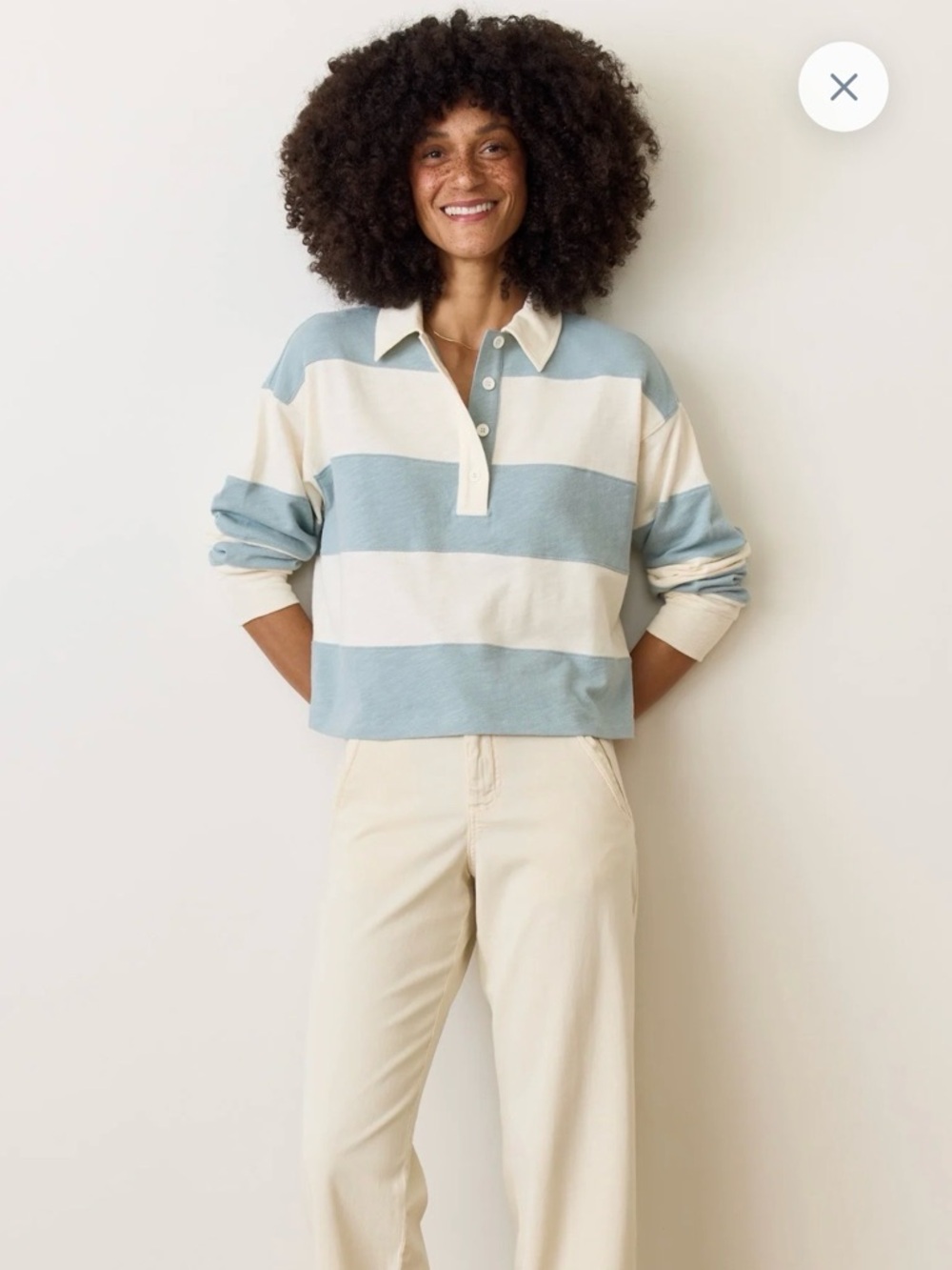 Marine Layer Rugby Crop Polo - Picture 4 of 14